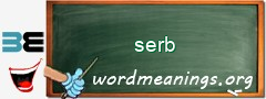 WordMeaning blackboard for serb